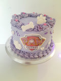 Cake, custom 8 inch Paw cake