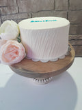 WEDDING  Cake, 8 inch cake, Rustic slanted angled ridged cake, slanted ridge cake