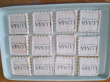 1 dozen custom logo cookies, with edible image, decorated cookies