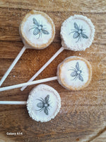 1 dozen, custom image CAKE POPS, wedding CAKEPOPS,  12 pcs  white wedding cake pops for bulk order,  restaurants food service industry.