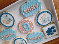 Dog cookies, birthday cookies, 23sweets.com custom cookie set, 
