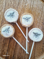 1 dozen, custom image CAKE POPS, wedding CAKEPOPS,  12 pcs  white wedding cake pops for bulk order,  restaurants food service industry.
