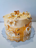 10” Bee themed Birthday CAKE, 70th BIRTHDAY