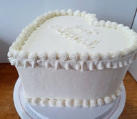 WEDDING Heart cake , anniversary cake, 8 inch wedding cake 8 inch, heart cakes