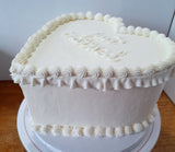 WEDDING Heart cake , anniversary cake, 8 inch wedding cake 8 inch, heart cakes