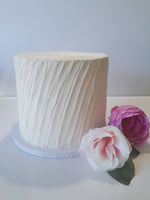 WEDDING  Cake, 8 inch cake, Rustic slanted angled ridged cake