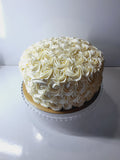 10” Cake with buttercream rosettes with or without gold/silver dragees