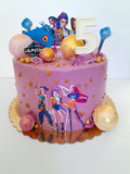 Cake, birthday cake, Custom cake trendy style, 10 inch round cake