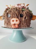 Cake, birthday cake, Cow themed Cake 8 inch buttercream covered
