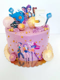 Cake, birthday cake, Custom cake trendy style, 10 inch round cake