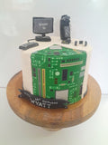Cake, Custom PC THEMED cake 8 inch birthday cake. Cake