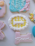 Cake and 1 dozen decorated themed sugar cookies, custom order, one silly Goose themed