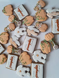 Baby shower “a little pumpkin is on the way” Fall themed baby shower COOKIES  royal icing DECORATED -COOKIES