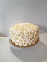 10” Cake with buttercream rosettes with or without gold/silver dragees