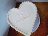 WEDDING Heart cake , anniversary cake, 8 inch wedding cake 8 inch, heart cakes