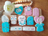 Cookies 1 dz OB themed cookies, obstetrician, Obstetrics, birth of child, cookie set