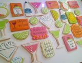 Cookies bachelorette custom drink themed COOKIES  royal icing DECORATED