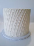 WEDDING  Cake, 8 inch cake, Rustic slanted angled ridged cake