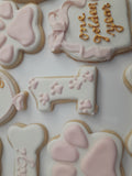 One Golden Year, cookie order , 1 dozen custom cookies