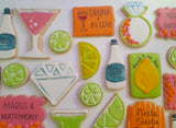 Cookies bachelorette custom drink themed COOKIES  royal icing DECORATED