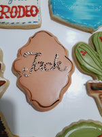 COOKIES, First Rodeo birthday cookies, 1 dozen custom cookies , COOKIES  royal icing DECORATED COOKIES