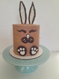 CAKE 8 inch Chocolate Easter Bunny rabbit tall BIRTHDAY cake 8 inch round