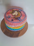 Cake, Custom 8 inch UNICORN  birthday cake. Cake