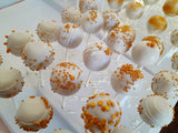 100 CAKE POPS, wedding CAKEPOPS, 100 wedding cake pops for bulk order, shipping included,, restaurants food service industry. White gold maroon