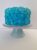 8” Cake with buttercream rosettes, birthday cake 8 inch round, rosette cake