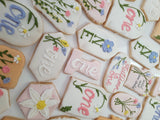 Wildflower Custom Cookie Order, 1 dozen custom cookies, Wild and one-derful themed