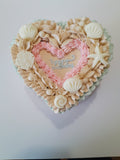 Cake,  beach themed Heart cake 6” Cake with buttercream frosting in heart shape