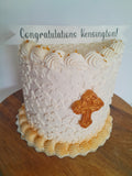 Custom COMMUNION, themed cake, COMMUNION cake with cross