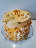 10” Bee themed Birthday CAKE, 70th BIRTHDAY