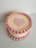 Cake, Valentines themed, no red dye 8 inch cake, natural food dye