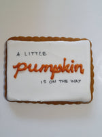 Baby shower “a little pumpkin is on the way” Fall themed baby shower COOKIES  royal icing DECORATED -COOKIES