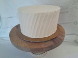 Custom Wedding Cake slanted ridge design, you add your own topper or florals