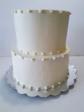 Wedding cake, 2 tier WEDDING CAKE 10"/8" round tiers