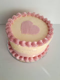 Cake, Valentines themed, no red dye 8 inch cake, natural food dye