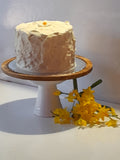 6” Cake with buttercream frosting simply decorated