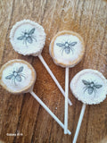 1 dozen, custom image CAKE POPS, wedding CAKEPOPS,  12 pcs  white wedding cake pops for bulk order,  restaurants food service industry.