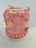 Custom Cake, Birthday cake, round, vintage style cake