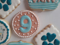 COOKIES, blue dog cookies, 1 dozen custom cookies , COOKIES  royal icing DECORATED COOKIES