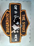 Custom motorcycle themed wedding cake (topper not included)