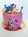 Cake, birthday cake, Custom cake trendy style, 10 inch round cake