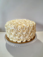 10” Cake with buttercream rosettes with or without gold/silver dragees