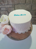 WEDDING  Cake, 8 inch cake, Rustic slanted angled ridged cake, slanted ridge cake