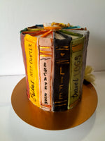 BIRTHDAY CAKE, custom book themed cake 6 inch round