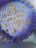 purple cake with gold details by 23sweets.com