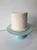BIRTHDAY CAKE, WEDDING CAKE , 6 inch, ridged design with buttercream frosting in White