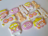 groovy one cookie set, first birthday cookies, by 23sweets.com